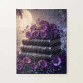 Gothic Book Purple Floral ジグソーパズル (縦)