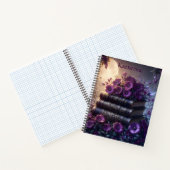Gothic Book Purple Floral ノートブック (内部)