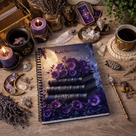 Gothic Book Purple Floral ノートブック