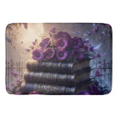 Gothic Book Purple Floral バスマット (正面)