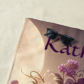 Gothic Book Purple Floral ビーチタオル (インサイチュ)