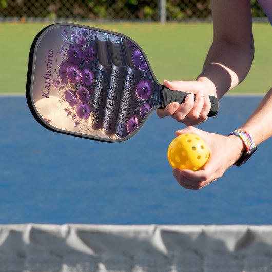 Gothic Book Purple Floral ピックルボールラケット (インサイチュ)
