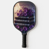 Gothic Book Purple Floral ピックルボールラケット (裏面)