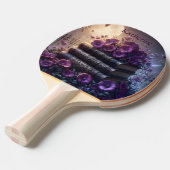 Gothic Book Purple Floral 卓球ラケット (正面アングル)