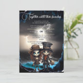 Gothic bride groom beach theme day dead 招待状 (スタンド正面)