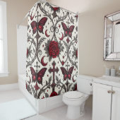 Gothic Butterfly Floral Pattern (1) シャワーカーテン (インサイチュ)