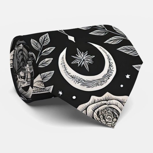 Gothic Butterfly Floral Pattern (1) ネクタイ (ロール)