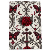 Gothic Butterfly Floral Pattern (1) ミディアムペーパーバッグ (正面)