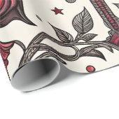 Gothic Butterfly Floral Pattern (1) ラッピングペーパー (ロールコーナー)
