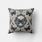 Gothic Butterfly Floral Pattern (2) クッション (裏面)