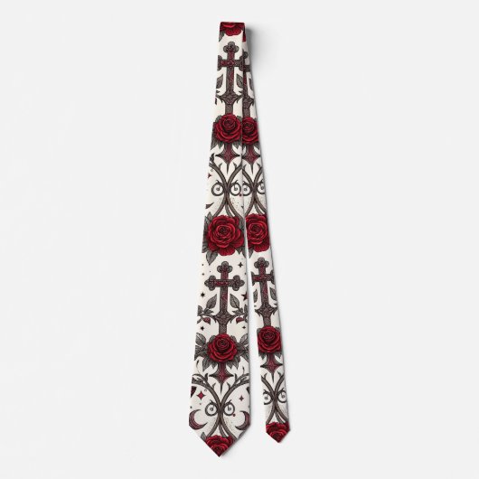 Gothic Butterfly Floral Pattern (2) ネクタイ (正面)