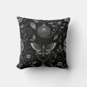 Gothic Butterfly Floral Pattern (3) クッション (正面)