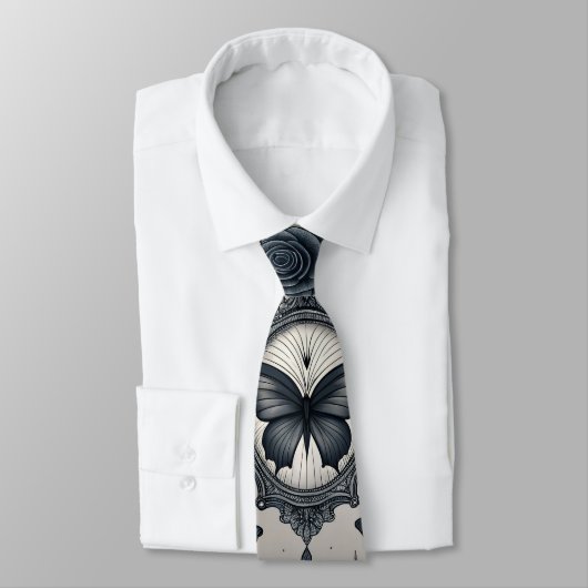 Gothic Butterfly Floral Pattern (3) ネクタイ (タイ)