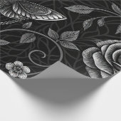 Gothic Butterfly Floral Pattern (3) ラッピングペーパー (角)