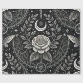 Gothic Butterfly Floral Pattern (4) ラッピングペーパー (フラット)