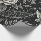 Gothic Butterfly Floral Pattern (4) ラッピングペーパー (角)