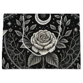 Gothic Butterfly Floral Pattern (4) ラージペーパーバッグ (正面)