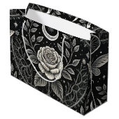 Gothic Butterfly Floral Pattern (4) ラージペーパーバッグ (裏面アングル)