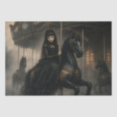 Gothic Carousel Girl Tissue Decoupage Paper 薄葉紙 (正面)