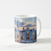 Gothic Castle at Dusk – Luxury Nature Mug Design コーヒーマグカップ (正面右)