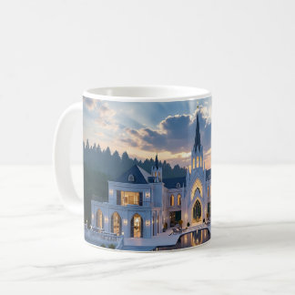 Gothic Castle at Dusk – Luxury Nature Mug Design コーヒーマグカップ