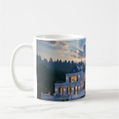 Gothic Castle at Dusk – Luxury Nature Mug Design コーヒーマグカップ (左)