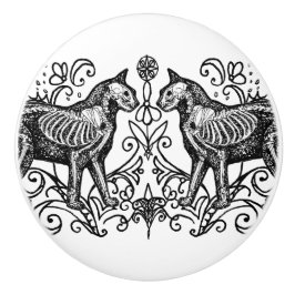 Gothic Cat Anatomy Ceramic Knob セラミックノブ