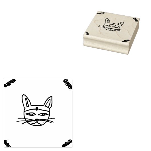 Gothic cat ink ラバースタンプ (押印)