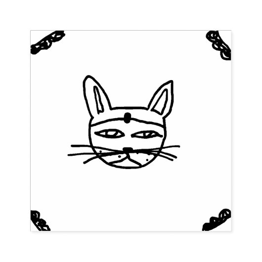 Gothic cat ink ラバースタンプ (インプリント)
