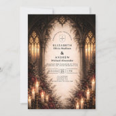 Gothic Cathedral Candlelight Wedding 招待状 (正面)