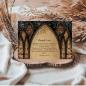 Gothic Cathedral Midnight Birthday サンキューカード