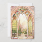 Gothic Cathedral Stained Glass Info Card 招待状 (裏面)