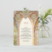 Gothic Cathedral Stained Glass Info Card 招待状 (スタンド正面)