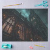 Gothic Cathedral Window Decoupage Paper – Dark Med 薄葉紙 (クラフト)