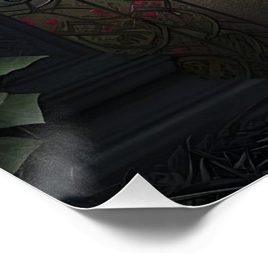 Gothic Cemetery Rose Garden ポスター (コーナー)