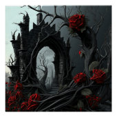Gothic Cemetery Rose Garden ポスター (正面)