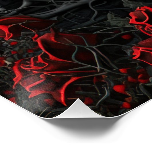 Gothic Cemetery Rose Garden ポスター (コーナー)