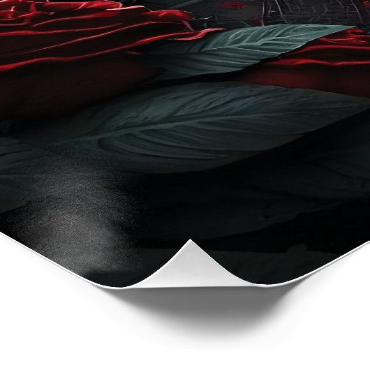 Gothic Cemetery Rose Garden ポスター (コーナー)