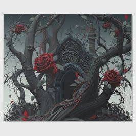 Gothic Cemetery Rose Garden ラッピングペーパー