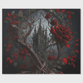 Gothic Cemetery Rose Garden ラッピングペーパー