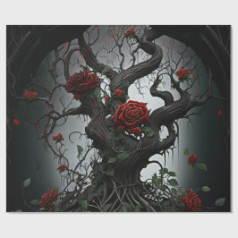 Gothic Cemetery Rose Garden ラッピングペーパー