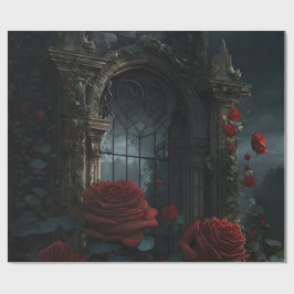 Gothic Cemetery Rose Garden ラッピングペーパー