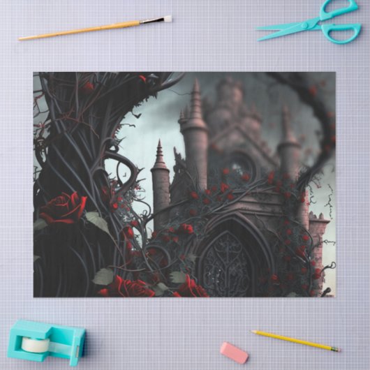 Gothic Cemetery Rose Garden 薄葉紙 (クラフト)