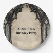 Gothic Chandelier Midnight Birthday ペーパープレート (正面)