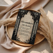 Gothic Chandelier Midnight Birthday 招待状