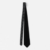 Gothic Charcoal Black Damask Raven ネクタイ (裏面)
