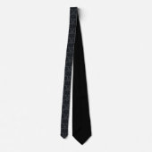 Gothic Charcoal Black Damask Raven Design ネクタイ (裏面)