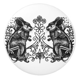Gothic Chinchilla Anatomy Ceramic Knob セラミックノブ