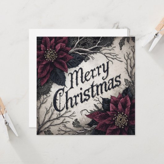 gothic christmas card カード (正面/裏面インサイチュ)