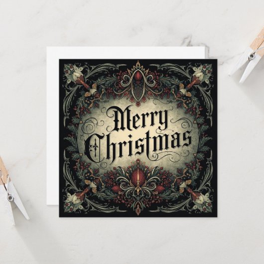 gothic christmas card カード (正面/裏面インサイチュ)